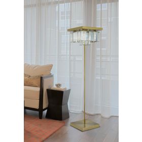 Apliqa Nilüfer Kristal Eskitme Triplex Kare Kristal Taşlı Avize