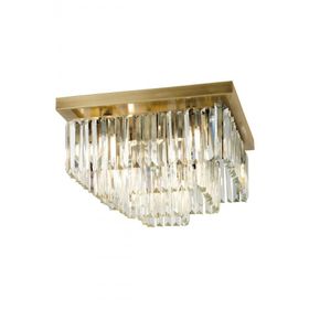 Apliqa Nilüfer Kristalli Eskitme Triplex Kare Kristalli Taşlı Modern Tasarım Kristal Salon Avize