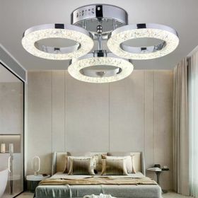 Apliqa Oylum 3'lü Krom 24 Watt Kristalli Koridor Salon Led Plafonyer Avize