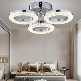 Apliqa Oylum 3'lü Krom 24 Watt Kristalli Koridor Salon Led Plafonyer Avize