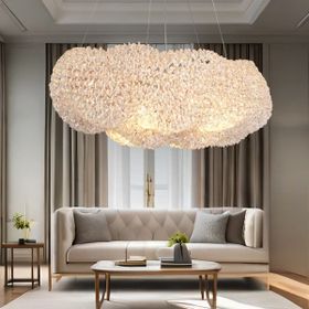 Apliqa Pansy 60'lik Bulut Gold Kaplamalı Modern Tasarım Salon Kristal Sarkıt Avize