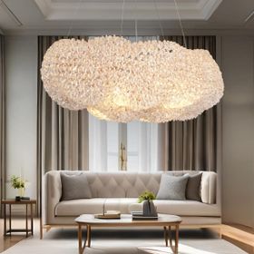Apliqa Pansy 60'lik Bulut Gold Kaplamalı Modern Tasarım Salon Kristal Sarkıt Avize