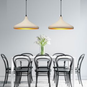 Apliqa Pera Beyaz 2'li Modern Retro Sarkıt Mutfak Salon Avize-Sarkıt Seti