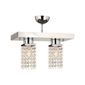 Apliqa Peter 2'li Sıralı Krom Kristalli Taşlı Modern Tasarım Yatak Odası Kristal Salon Avize