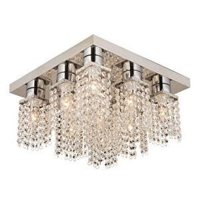 Apliqa Peter 9'lu Krom Kristalli Taşlı Modern Tasarım Kristal Salon Avize