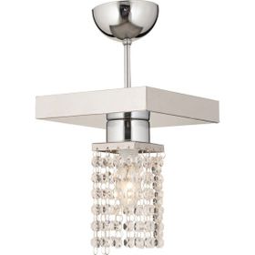 Apliqa Peter Tekli Krom Kristalli Taşlı Modern Tasarım Kristal Salon Avize