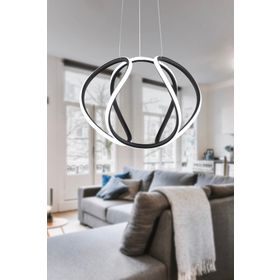 Apliqa Pietra Siyah Sarkit 56 Watt Led Avize