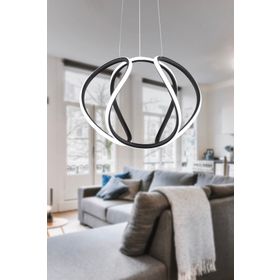 Apliqa Pietra Siyah Sarkit 56 Watt Led Avize