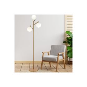 Apliqa Renji Eskitme Beyaz Üçlü Modern Tasarım Metal Lambader