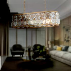 Apliqa Roman 5'li Sıralı Eskitme Kristalli Taşlı Modern Tasarım Kristal Salon Avize