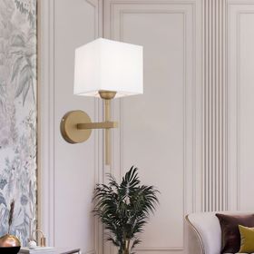 Apliqa Rory Tekli Beyaz Şapkalı Eskitme Duvar Lambası Yatak Odası Için Modern Aplik
