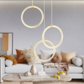 Apliqa Ruscello 3lü Gold 102 Watt Led Avize