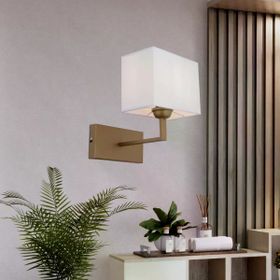 Apliqa Rylee Tekli Beyaz Şapkalı Eskitme Duvar Lambası Yatak Odası İçin Modern Aplik