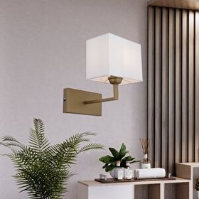 Apliqa Rylee Tekli Beyaz Şapkalı Eskitme Duvar Lambası Yatak Odası İçin Modern Aplik