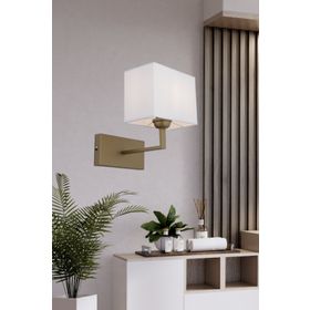 Apliqa Rylee Tekli Beyaz Şapkalı Eskitme Duvar Lambası Yatak Odası İçin Modern Aplik
