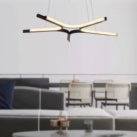 Apliqa Simon Mat Siyah Boyalı 50 W 300 K Salon Oturma Odası-Genç Odası Ledli Avize
