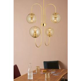 Apliqa Sosa 4 Lü Gold Bal Camlı Salon Avize