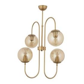 Apliqa Sosa 4 Lü Gold Bal Camlı Salon Avize