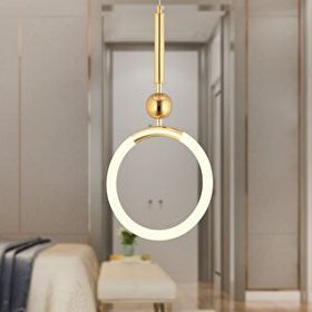 Apliqa Struer Tekli Gold Ledli 20 Watt Modern Koridor Yatak Odası Salon Sarkıt Led Avize