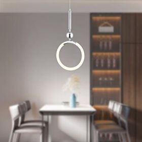 Apliqa Struer Tekli Krom Ledli 20 Watt Modern Koridor Yatak Odası Salon Sarkıt Led Avize