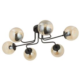 Apliqa Tanyer 6 Lı Siyah Salon Avize