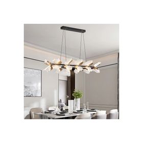 Apliqa Taran Sıralı Siyah Gold Çiçek Desenli 120 Watt Led Avize