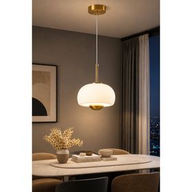 Apliqa Tres Tekli 7 Watt 3000k Eskitme Beyaz Camlı Led Sarkıt Avize
