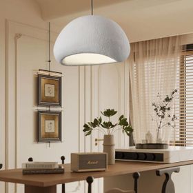 Apliqa Tretan Büyük Beyaz Beton Modern Sarkıt Oturma Odası-Salon Sarkıt Avize