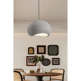Apliqa Tretan Tekli Gri Beton Modern Sarkıt Oturma Odası-Salon Sarkıt Avize