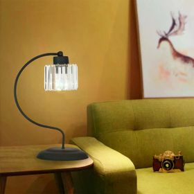 Apliqa Tufty Siyah Kristalli Taşlı Dekoratif Tasarım Salon- Yatak Odası Modern Retro Abajur