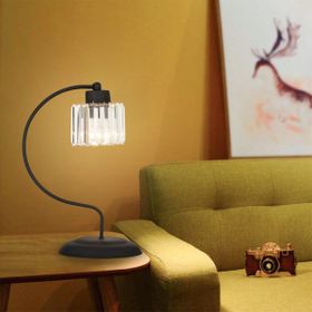 Apliqa Tufty Siyah Kristalli Taşlı Dekoratif Tasarım Salon- Yatak Odası Modern Retro Abajur