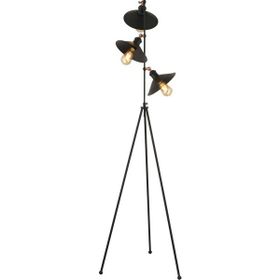 Apliqa Violet 3'lü Siyah Modern Tasarım Retro 3 Ayaklı Abajur Lamba Metal Lambader