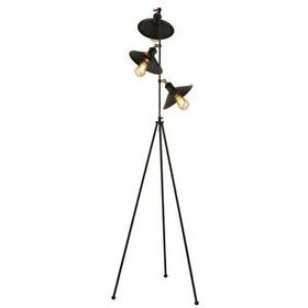 Apliqa Violet 3'lü Siyah Modern Tasarım Retro 3 Ayaklı Abajur Lamba Metal Lambader