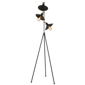 Apliqa Violet 3'lü Siyah Modern Tasarım Retro 3 Ayaklı Abajur Lamba Metal Lambader
