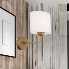 Apliqa Zadie Tekli Beyaz Şapkalı Eskitme Duvar Lambası Yatak Odası İçin Modern Aplik