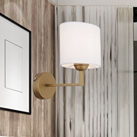 Apliqa Zadie Tekli Beyaz Şapkalı Eskitme Duvar Lambası Yatak Odası İçin Modern Aplik