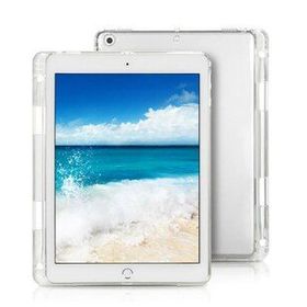 Apple iPad 10.2 9.Nesil Kalem Bölmeli Silikon Tablet Kılıfı