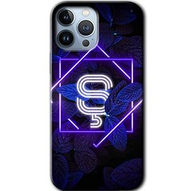 Apple iPhone 11 Pro Max Dark Neon Yaprak S Harfi Baskılı Uyumlu Silikon Kılıf