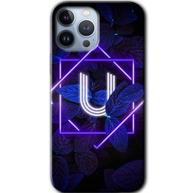 Apple iPhone 11 Pro Max Dark Neon Yaprak Ü Harfi Baskılı Uyumlu Silikon Kılıf