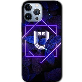 Apple iPhone 11 Pro Max Dark Neon Yaprak Ü Harfi Baskılı Uyumlu Silikon Kılıf