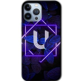 Apple iPhone 11 Pro Max Dark Neon Yaprak Ü Harfi Baskılı Uyumlu Silikon Kılıf