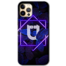 Apple iPhone 11 Pro Max Dark Neon Yaprak Ü Harfi Baskılı Uyumlu Silikon Kılıf