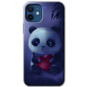 Apple iPhone 12 Bebek Panda Baskılı Uyumlu Silikon Kılıf