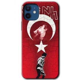 Apple iPhone 12 Bozkurt Atam Baskılı Uyumlu Silikon Kılıf