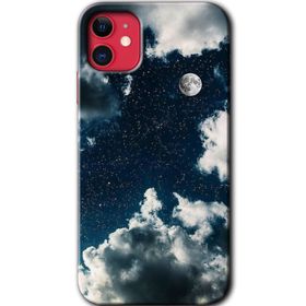 Apple iPhone 12 Gece Gökyüzü Baskılı Uyumlu Silikon Kılıf