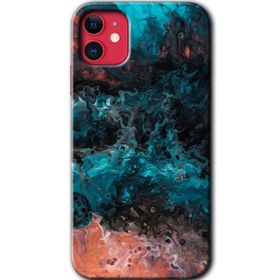 Apple iPhone 12 Liquid Colorfull Baskılı Uyumlu Silikon Kılıf