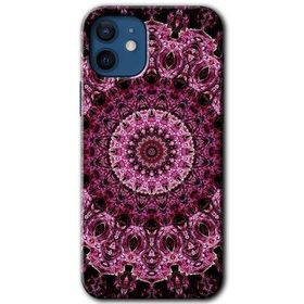 Apple iPhone 12 Mandala Patterns Kaleidoscope Baskılı Uyumlu Silikon Kılıf