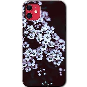 Apple iPhone 12 Mini Beyaz Çiçek Baskılı Uyumlu Silikon Kılıf