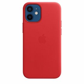 Apple İphone 12 Mini İçin Product Red Magsafe Özellikli Deri Kılıf