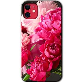 Apple iPhone 12 Mini Kırmızı Beyaz Gül Baskılı Uyumlu Silikon Kılıf